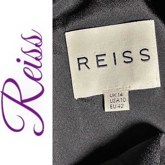 REISS Beech Black V-Back Sleeveless Sheath Dress, Size 10 - Picture 6 of 10
